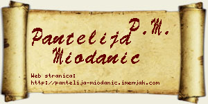 Pantelija Miodanić vizit kartica